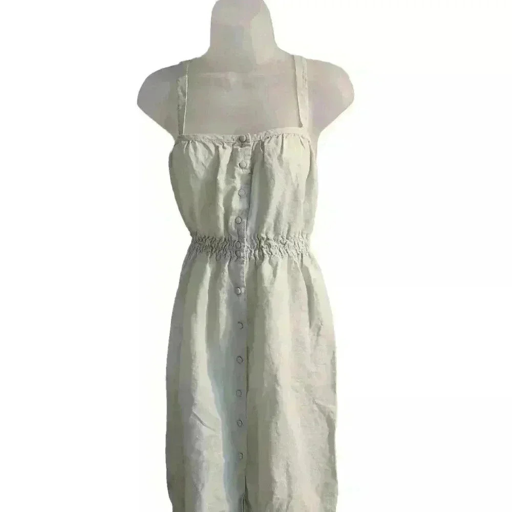 Zara Strappy Midi Dress In Sage Size M